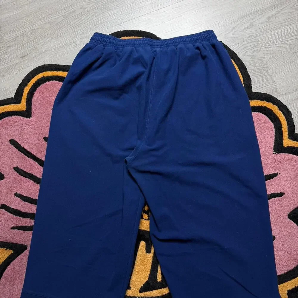Vintage 90’s Adidas Embroidered Trefoil Logo Track Pants Size Large Navy Blue